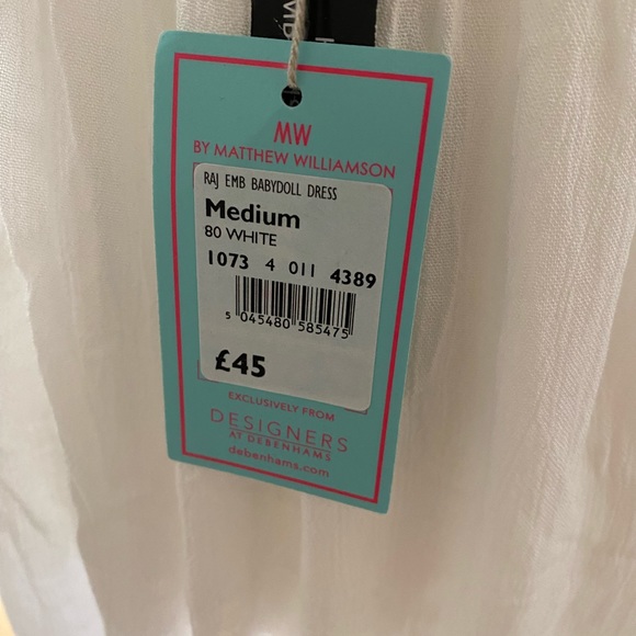 White Embezzled Halter Top/Dress NWT (UK) - Picture 4 of 4